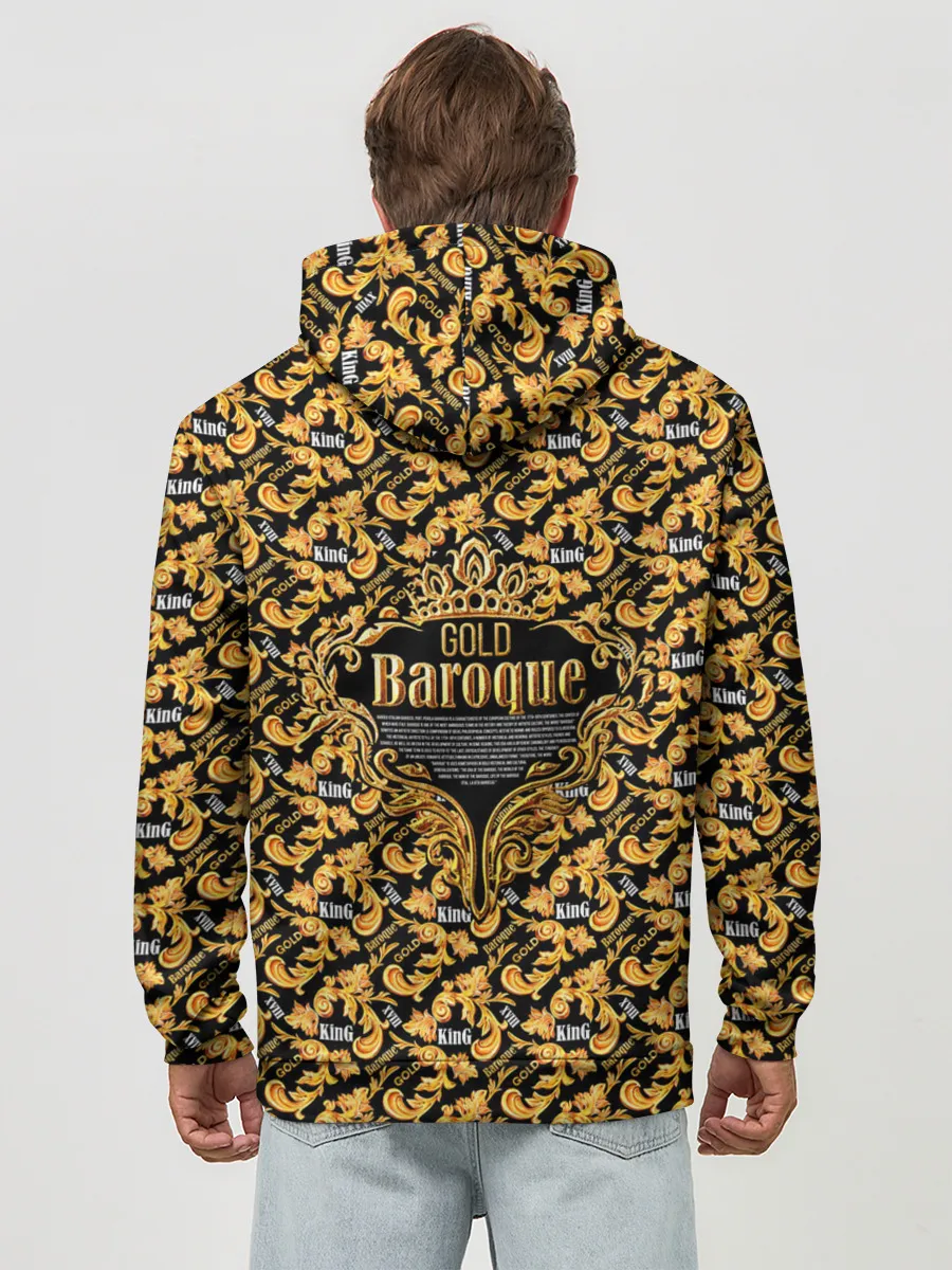 Худи мужской база хлопок / Gold of Baroque. King.