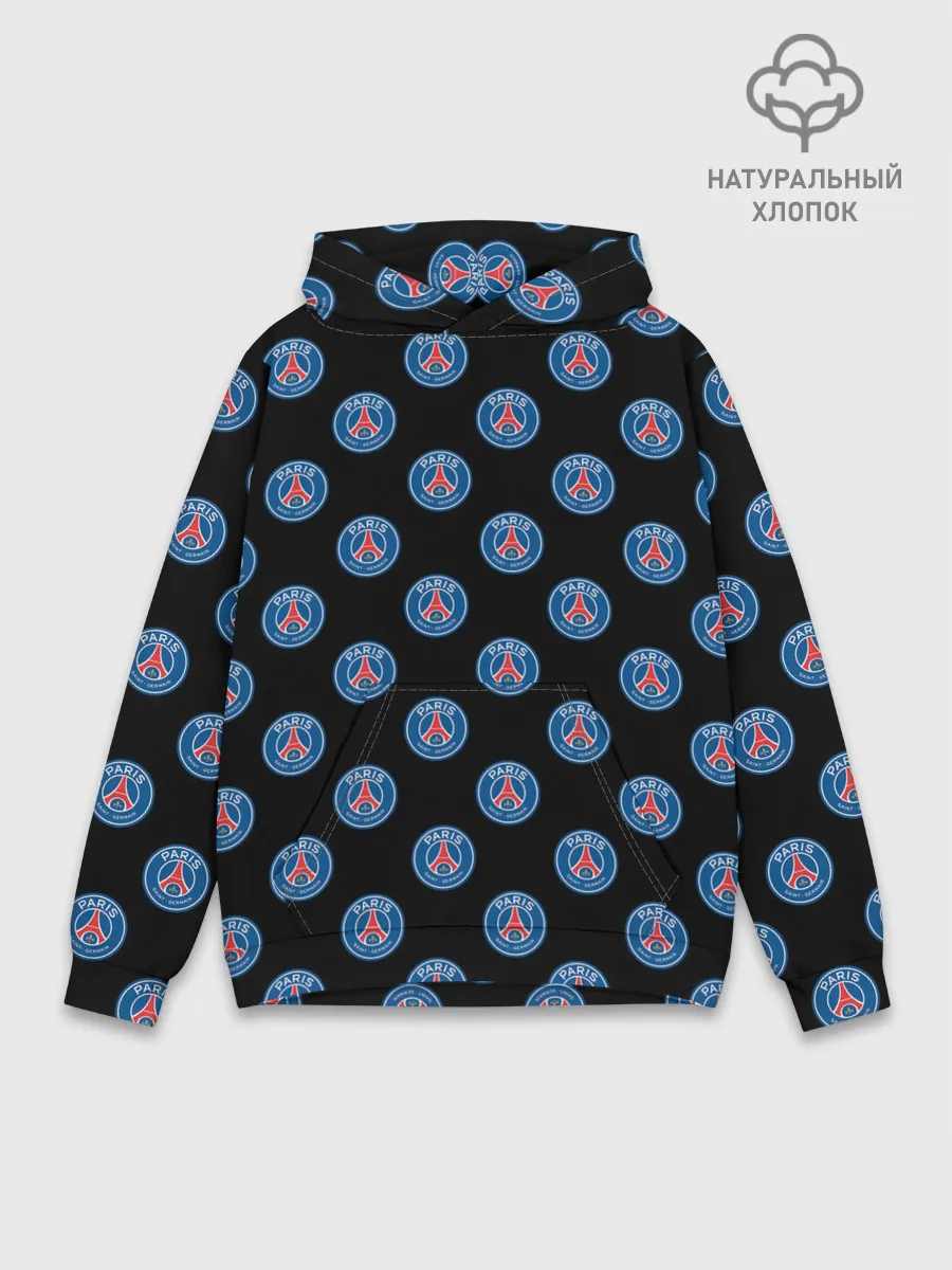 Худи мужской база хлопок / ПСЖ ПАТТЕРН | PSG PATTERN