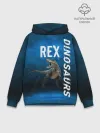 Худи мужской база хлопок / Dinosaurs Rex 3D