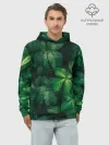 Худи мужской база хлопок / Тропическая листва | Тропики