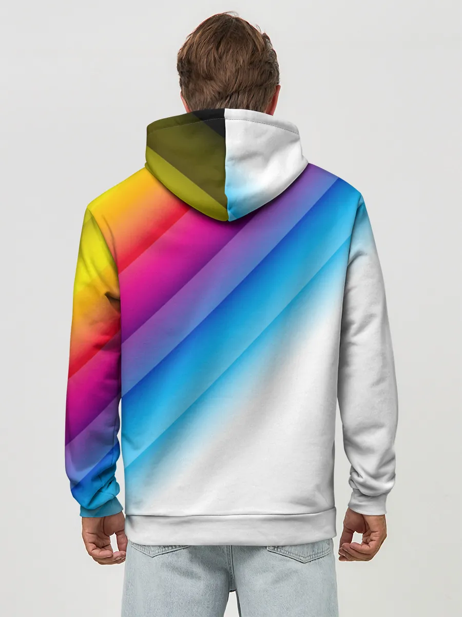 Худи мужской база хлопок / РАДУЖНЫЕ ПОЛОСЫ | RAINBOW
