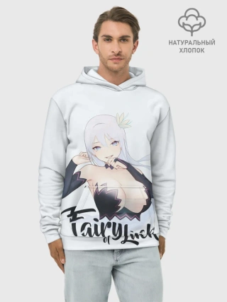 Худи мужской база хлопок / Fairy of Luck