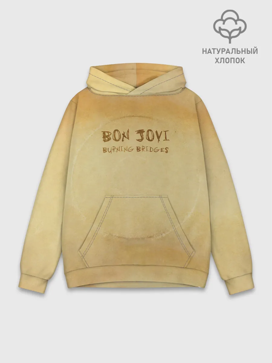 Худи мужской база хлопок / Burning Bridges - Bon Jovi