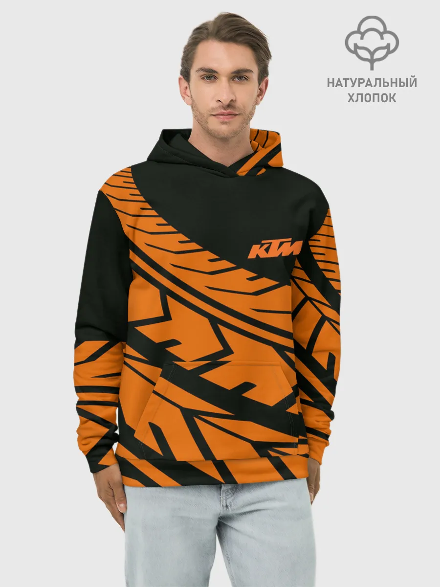 Худи мужской база хлопок / ORANGE KTM | КТМ