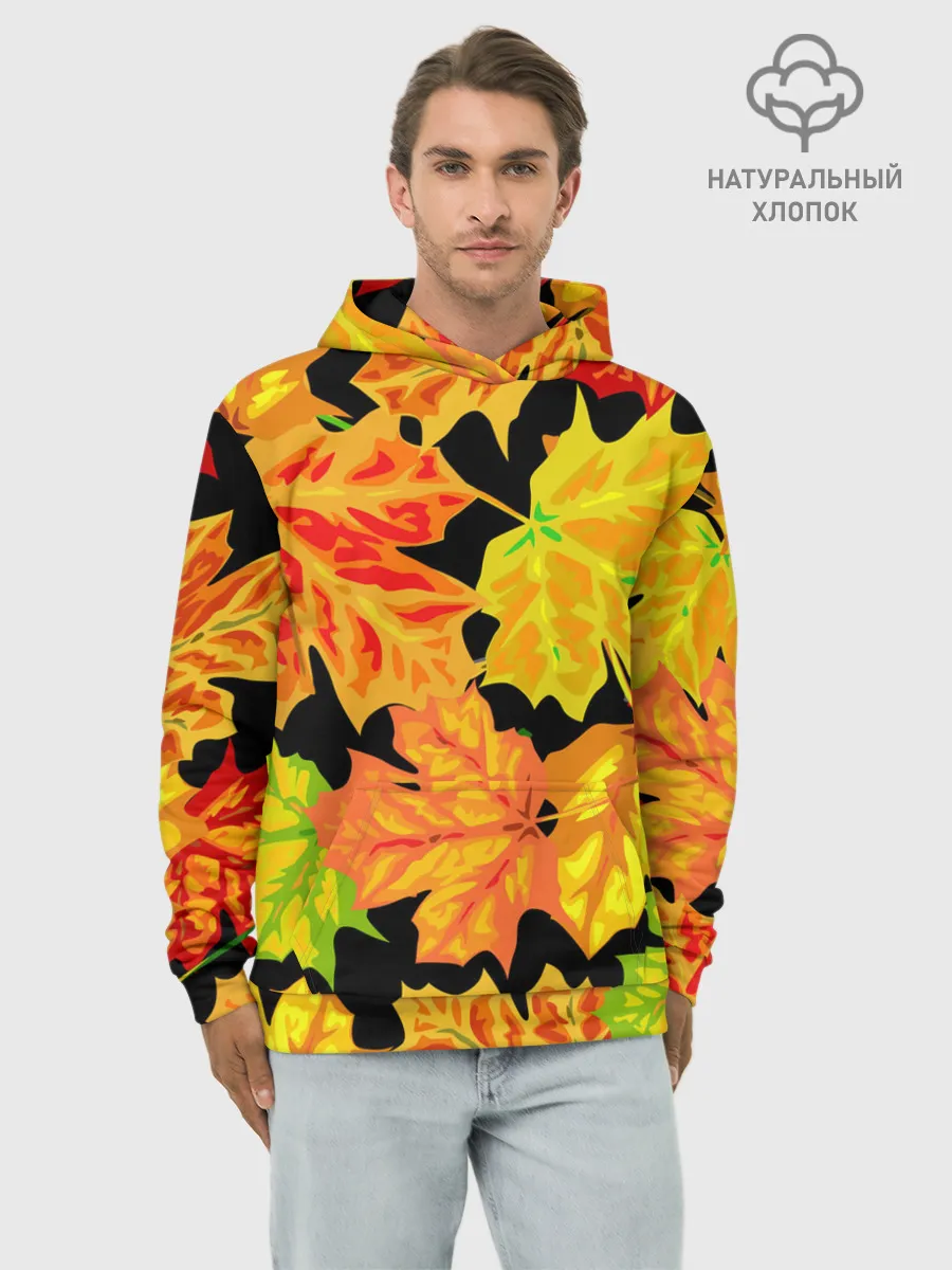 Худи мужской база хлопок / LEAF FALL / AUTUMN