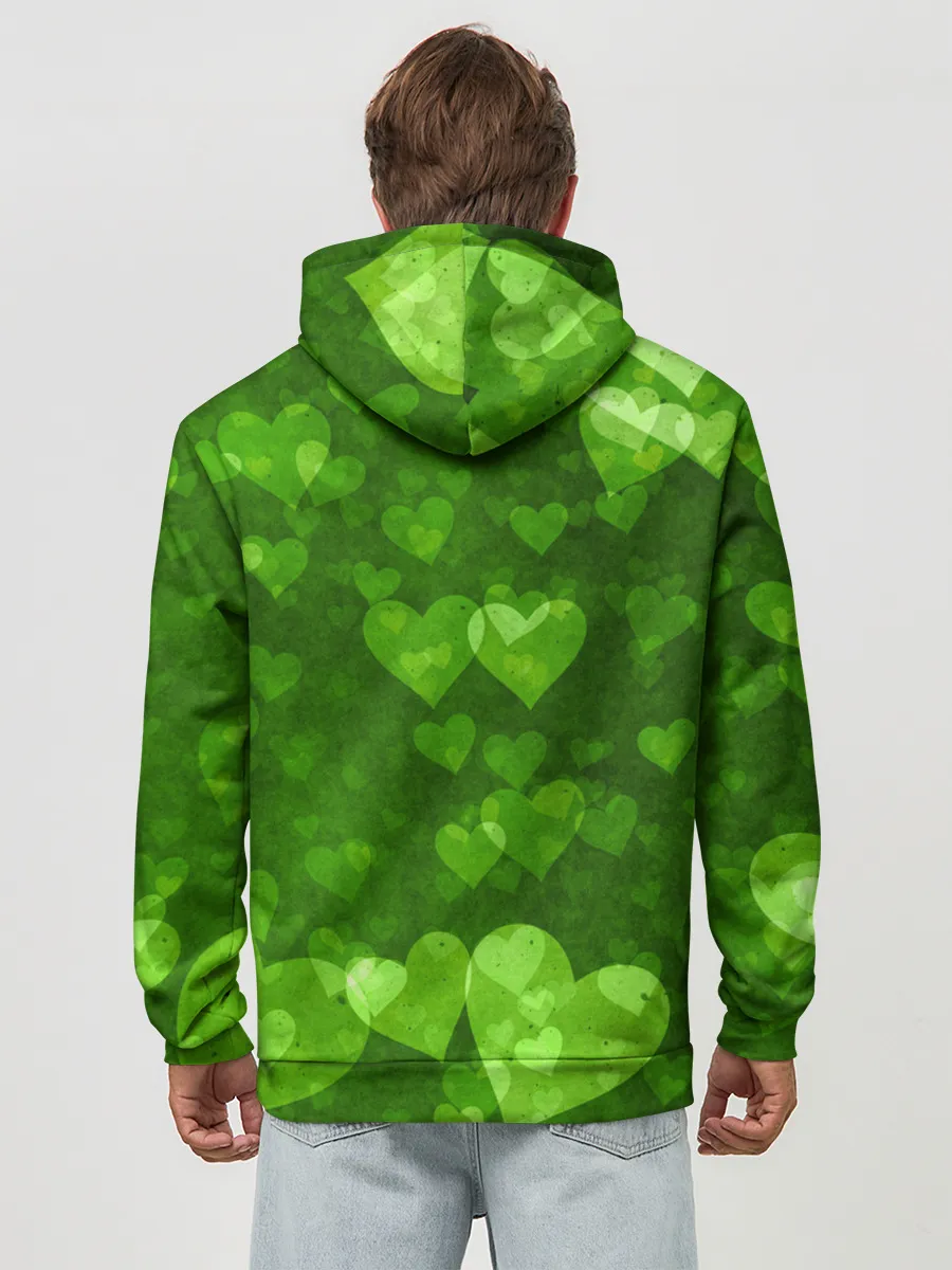 Худи мужской база хлопок / Geometry Dash | Green Love