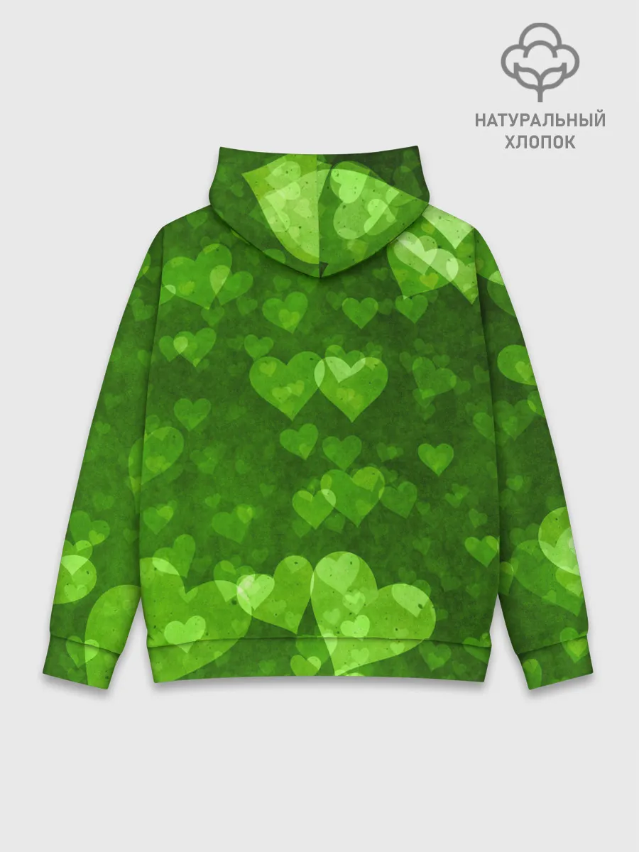Худи мужской база хлопок / Geometry Dash | Green Love