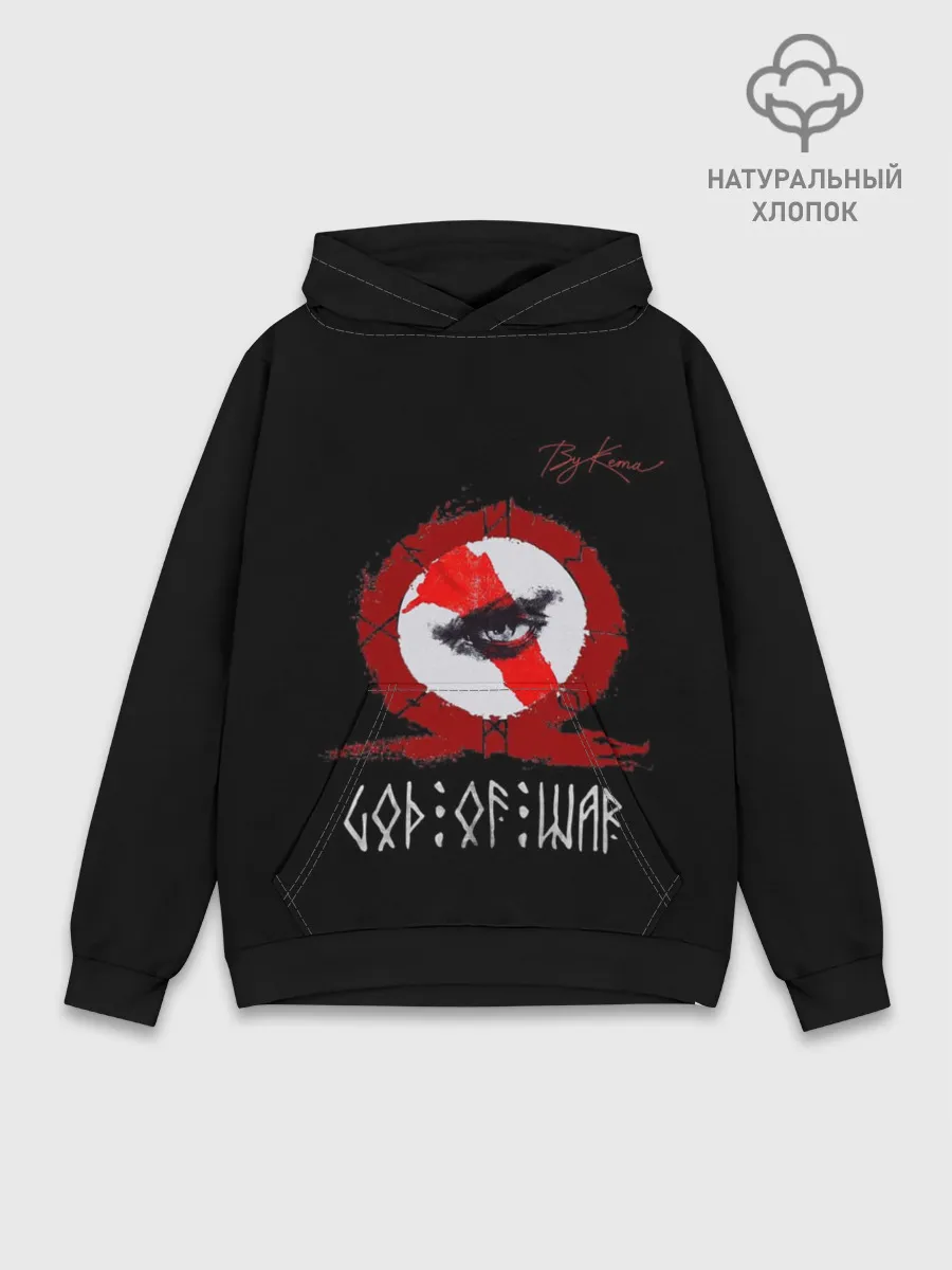 Худи мужской база хлопок / God of war бог войны