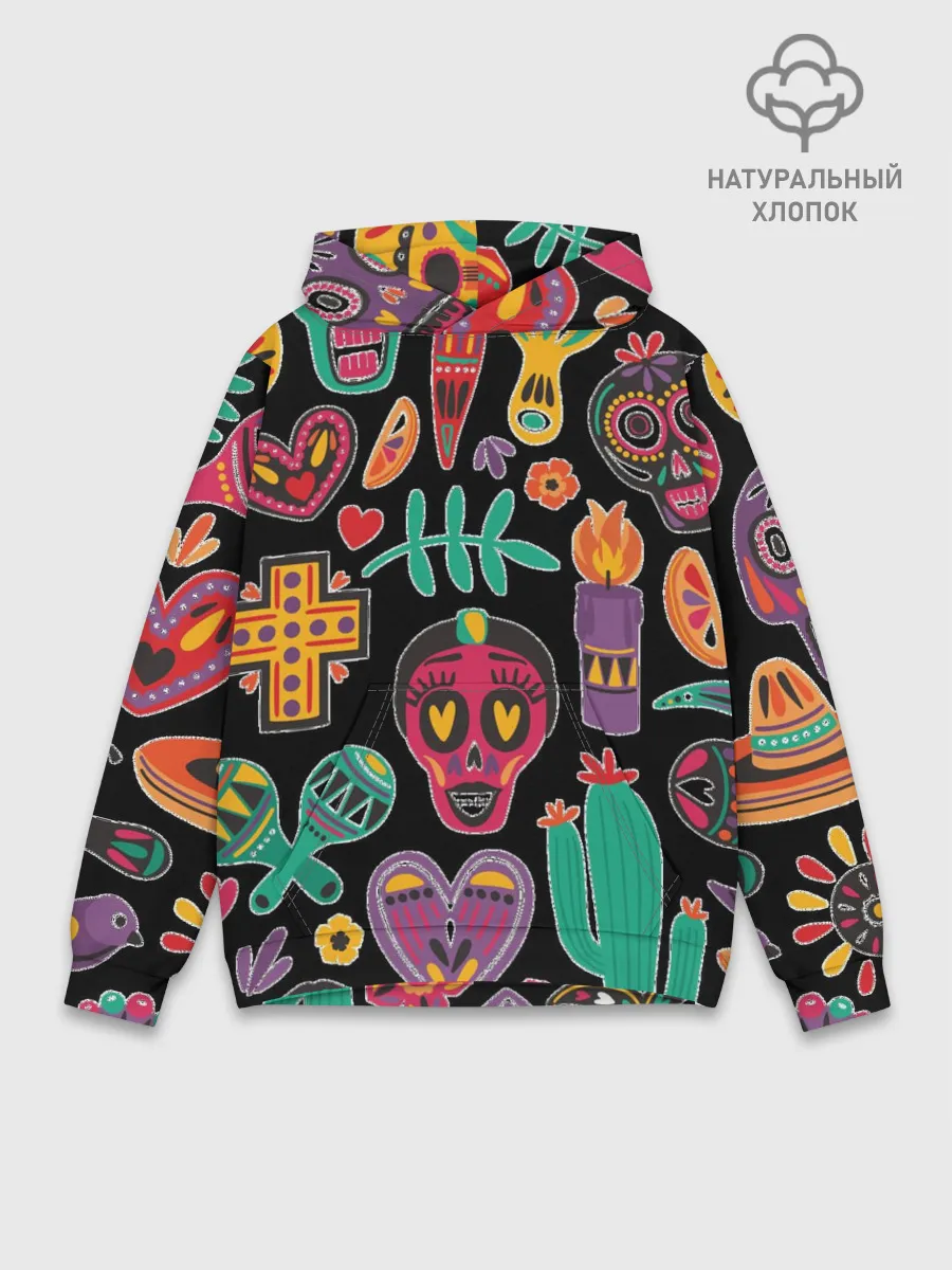 Худи мужской база хлопок / Весёлый Хэллоуин