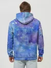Худи мужской база хлопок / Акварельные разводы и брызги красок