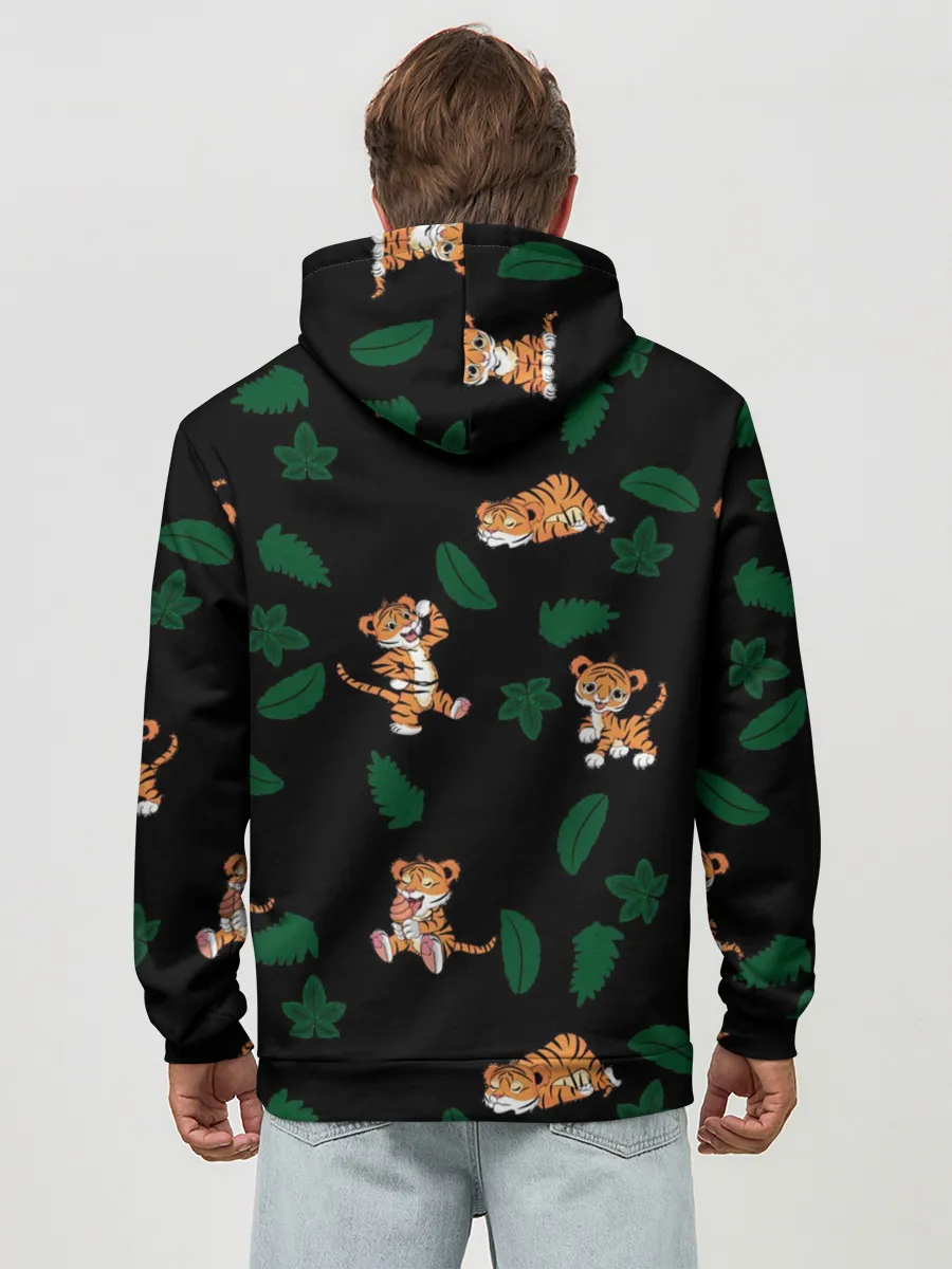 Худи мужской база хлопок / Милый тигр