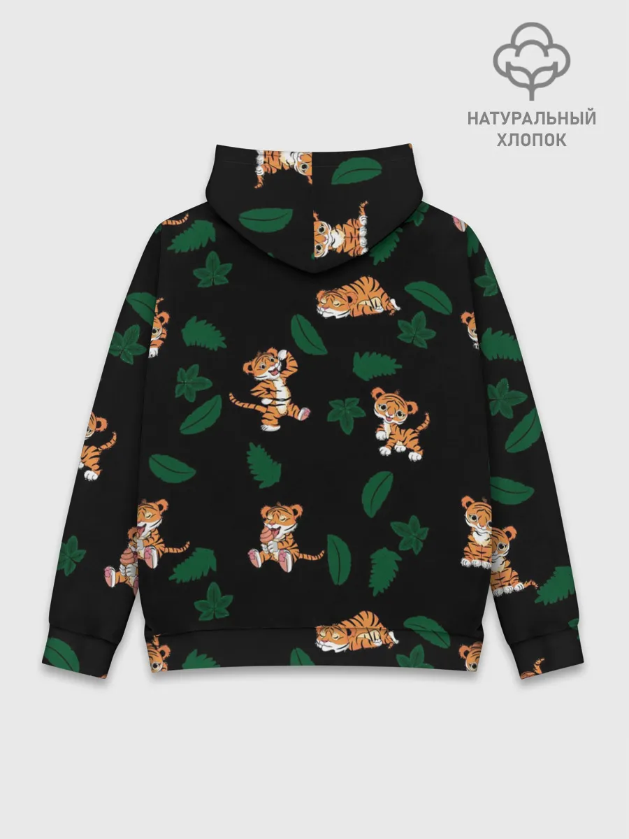 Худи мужской база хлопок / Милый тигр
