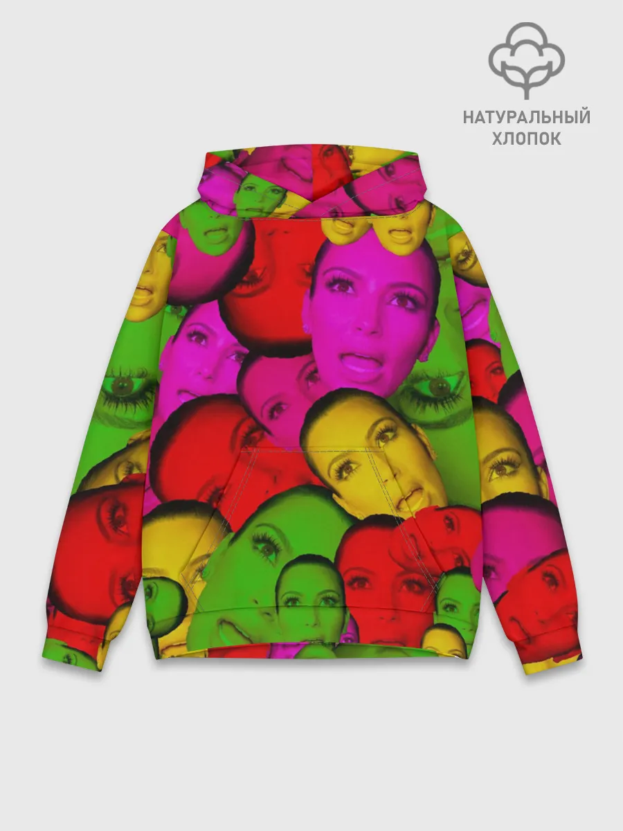 Худи мужской база хлопок / Crazy Kim Kardashian