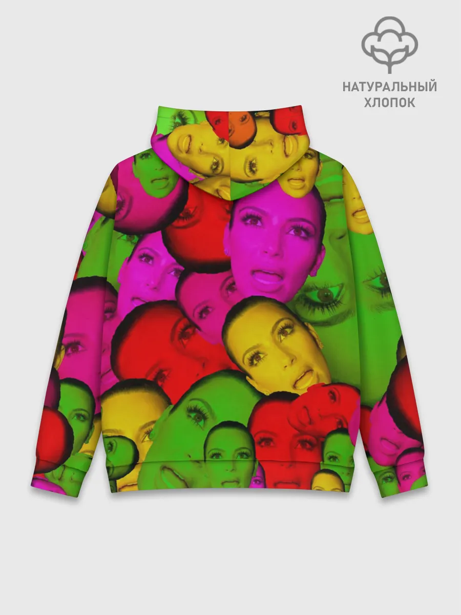 Худи мужской база хлопок / Crazy Kim Kardashian
