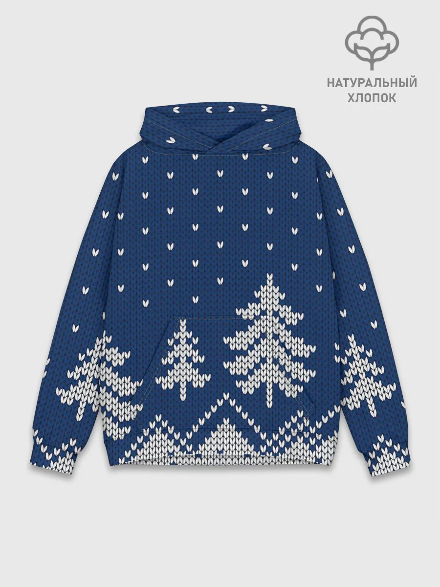 Худи мужской база хлопок / Зимняя ночь