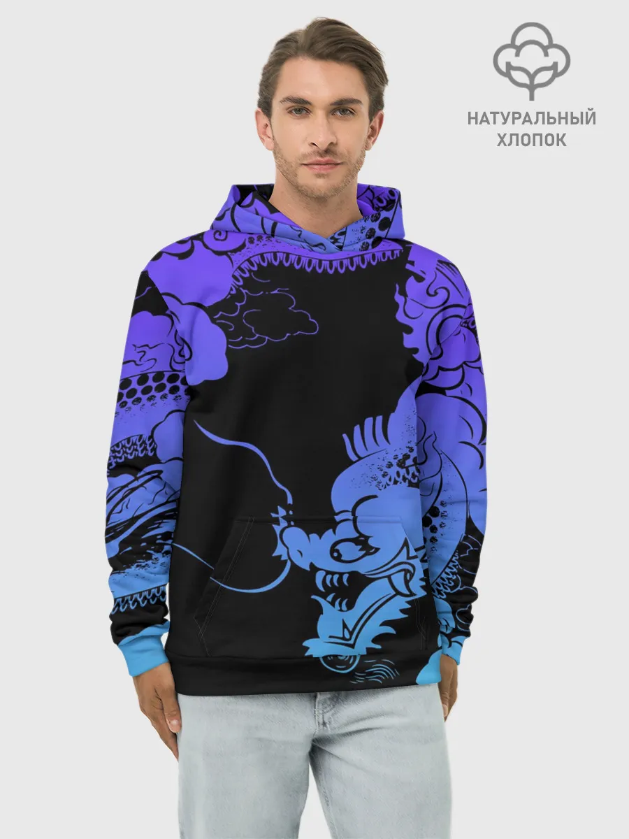 Худи мужской база хлопок / Дракон | Dragon