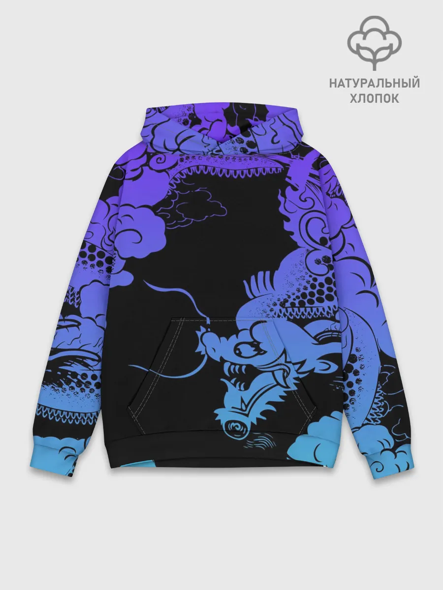 Худи мужской база хлопок / Дракон | Dragon