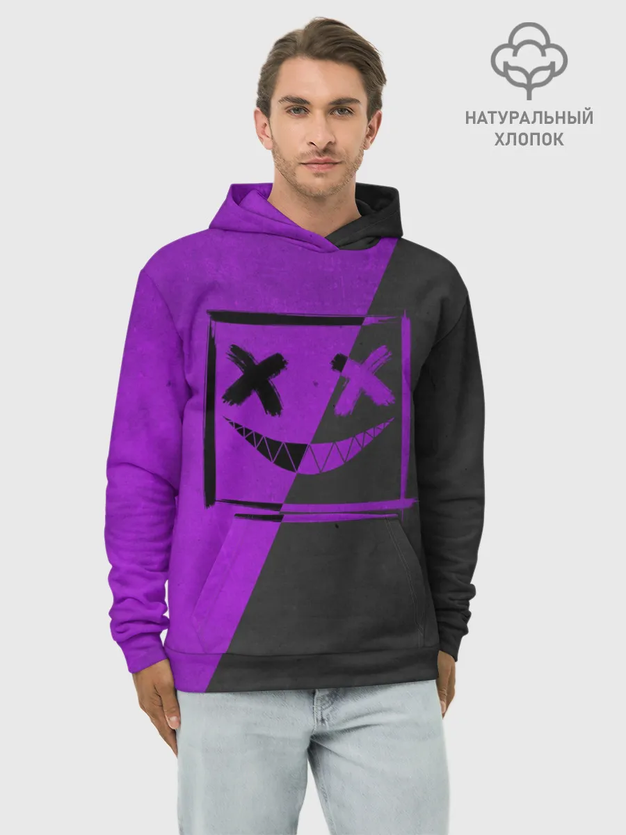 Худи мужской база хлопок / Purple Smile