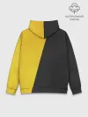 Худи мужской база хлопок / Yellow and Black Emoji