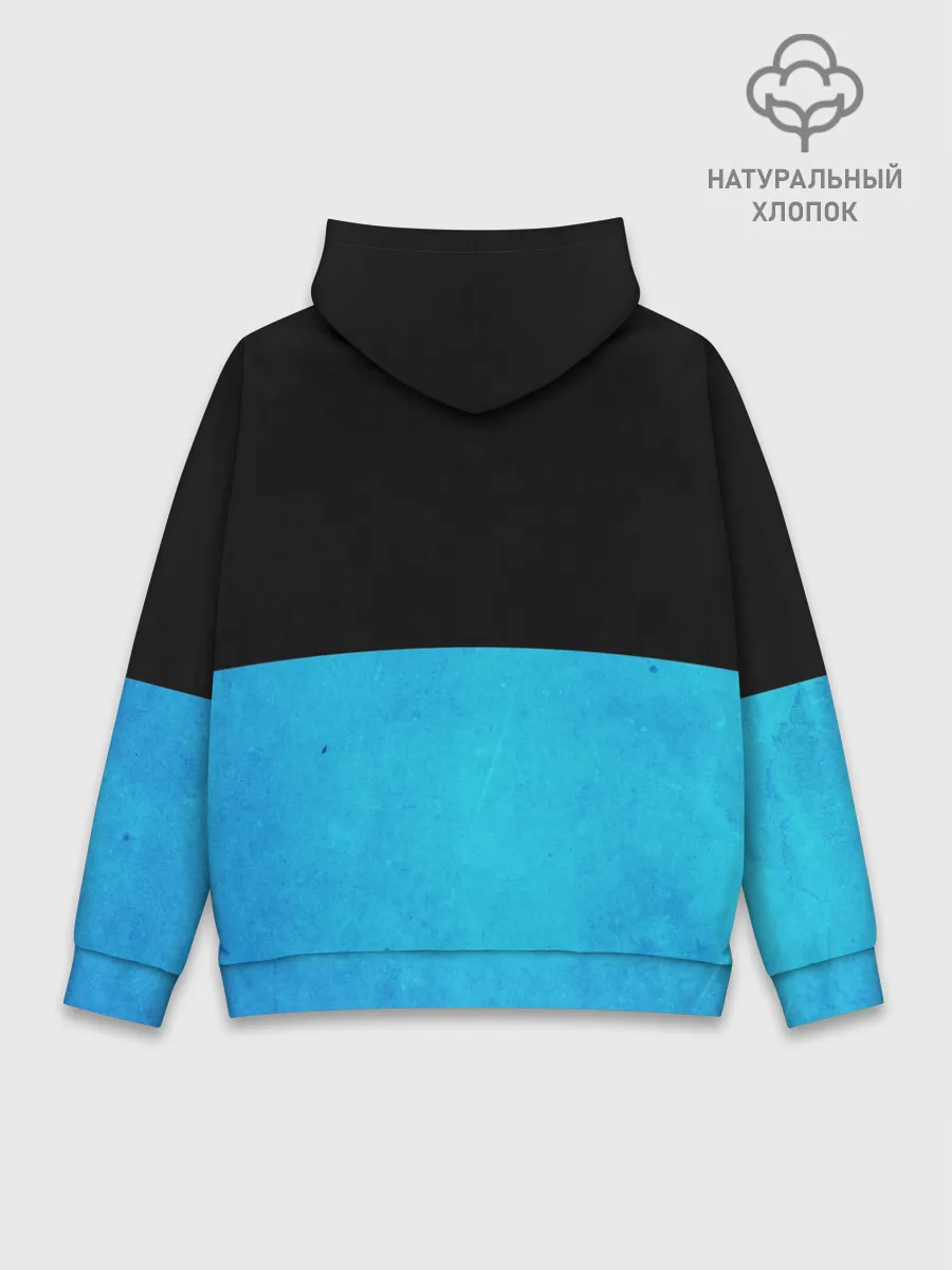 Худи мужской база хлопок / Smail Blue