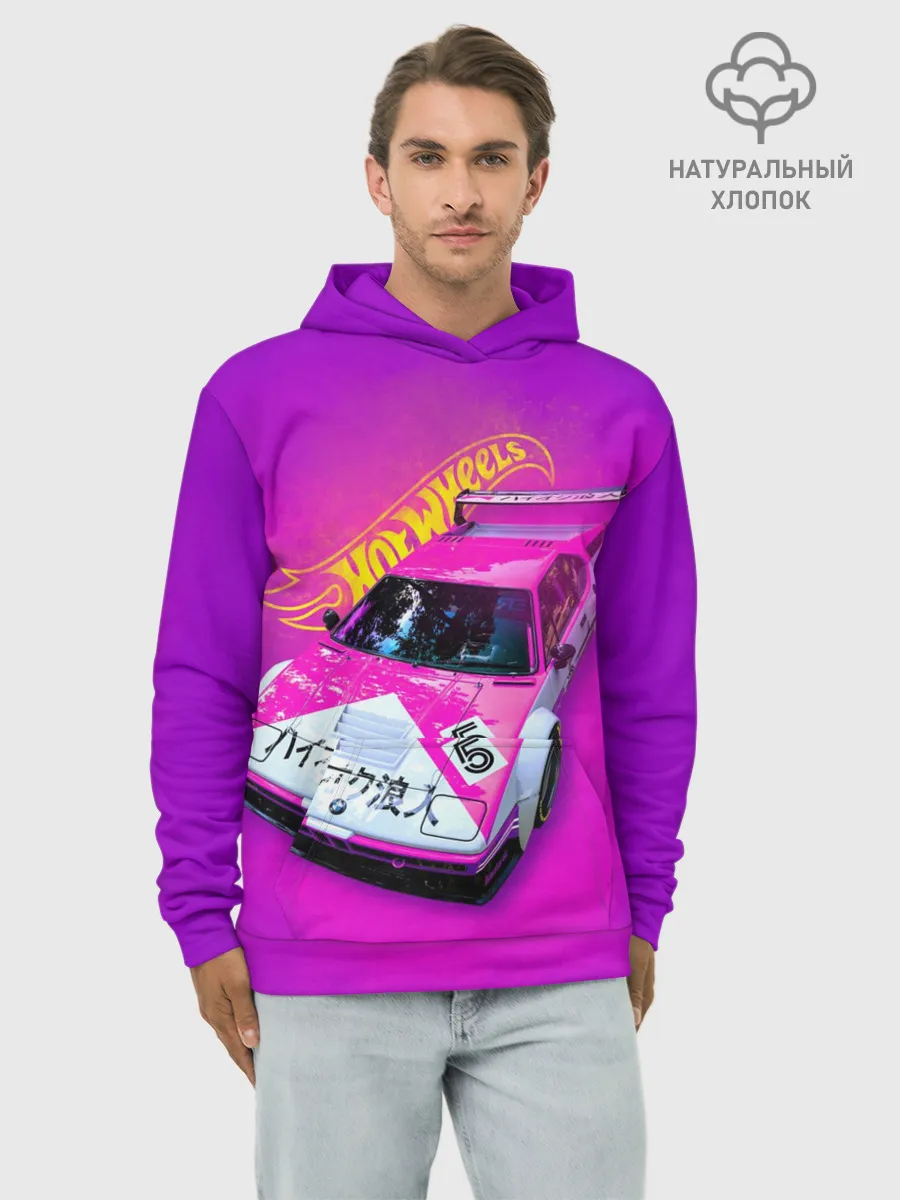 Худи мужской база хлопок / Hot Wheels. Хот Вилс