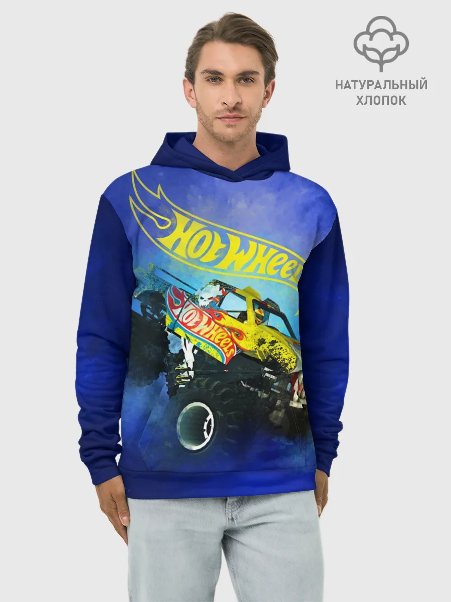 Худи мужской база хлопок / Hot Wheels. Хот Вилс