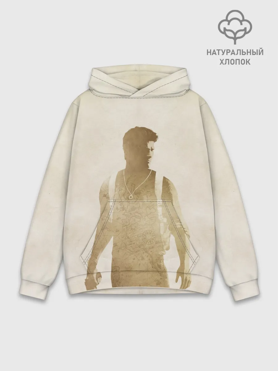 Худи мужской база хлопок / Силуэт Нейта Дрейка Uncharted