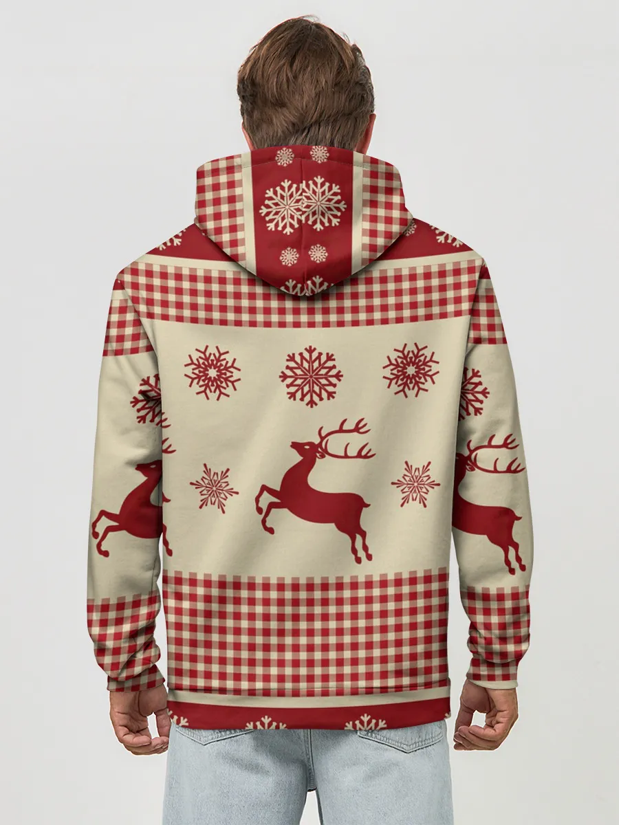 Худи мужской база хлопок / Олени