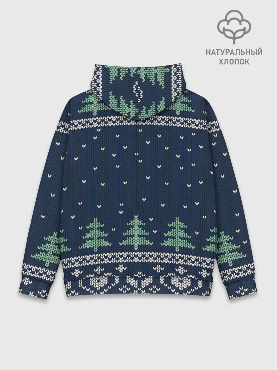 Худи мужской база хлопок / Зимняя ночь