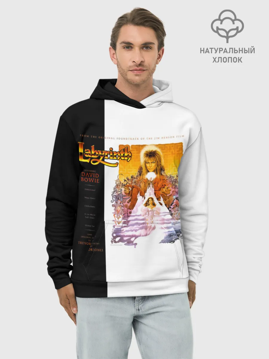 Худи мужской база хлопок / Labyrinth - David Bowie
