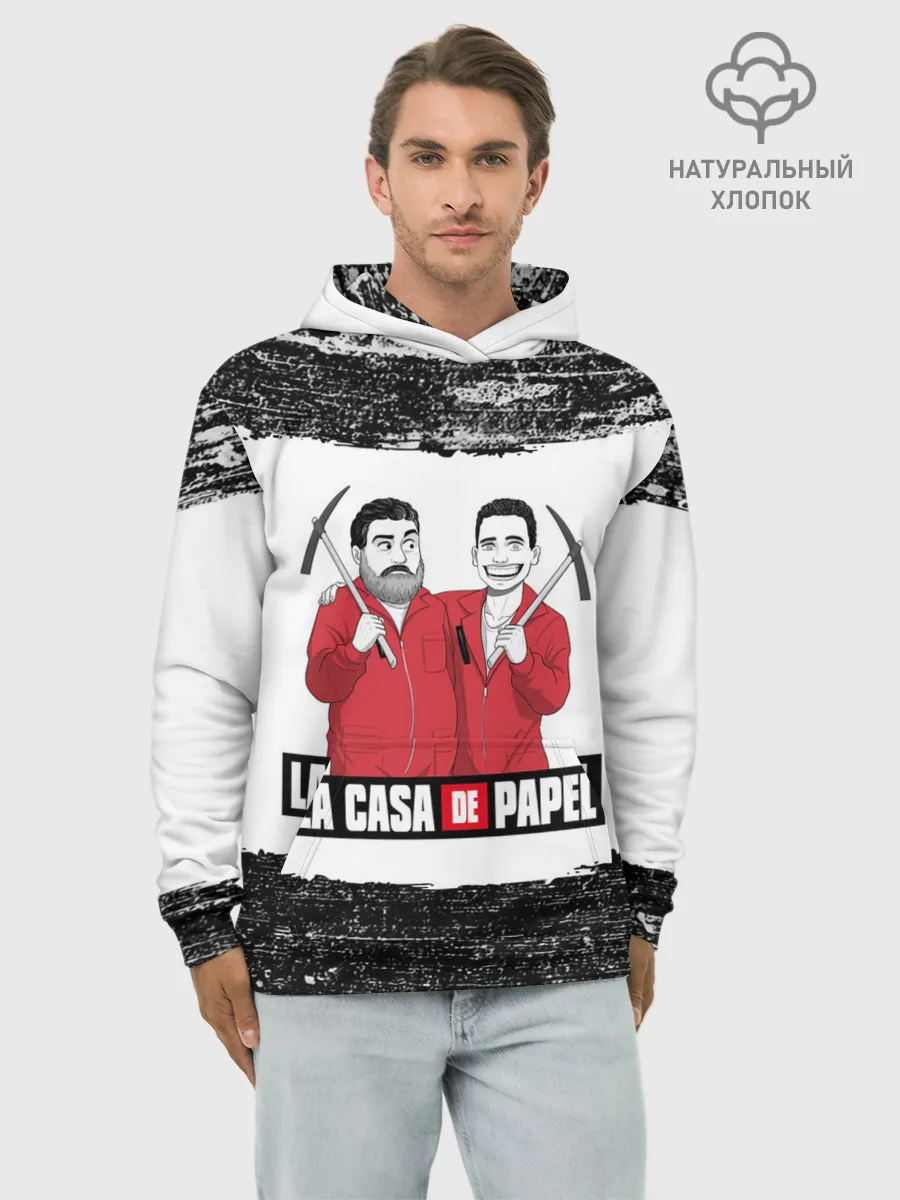 Худи мужской база хлопок / Moscow | Rio | La Casa de Papel