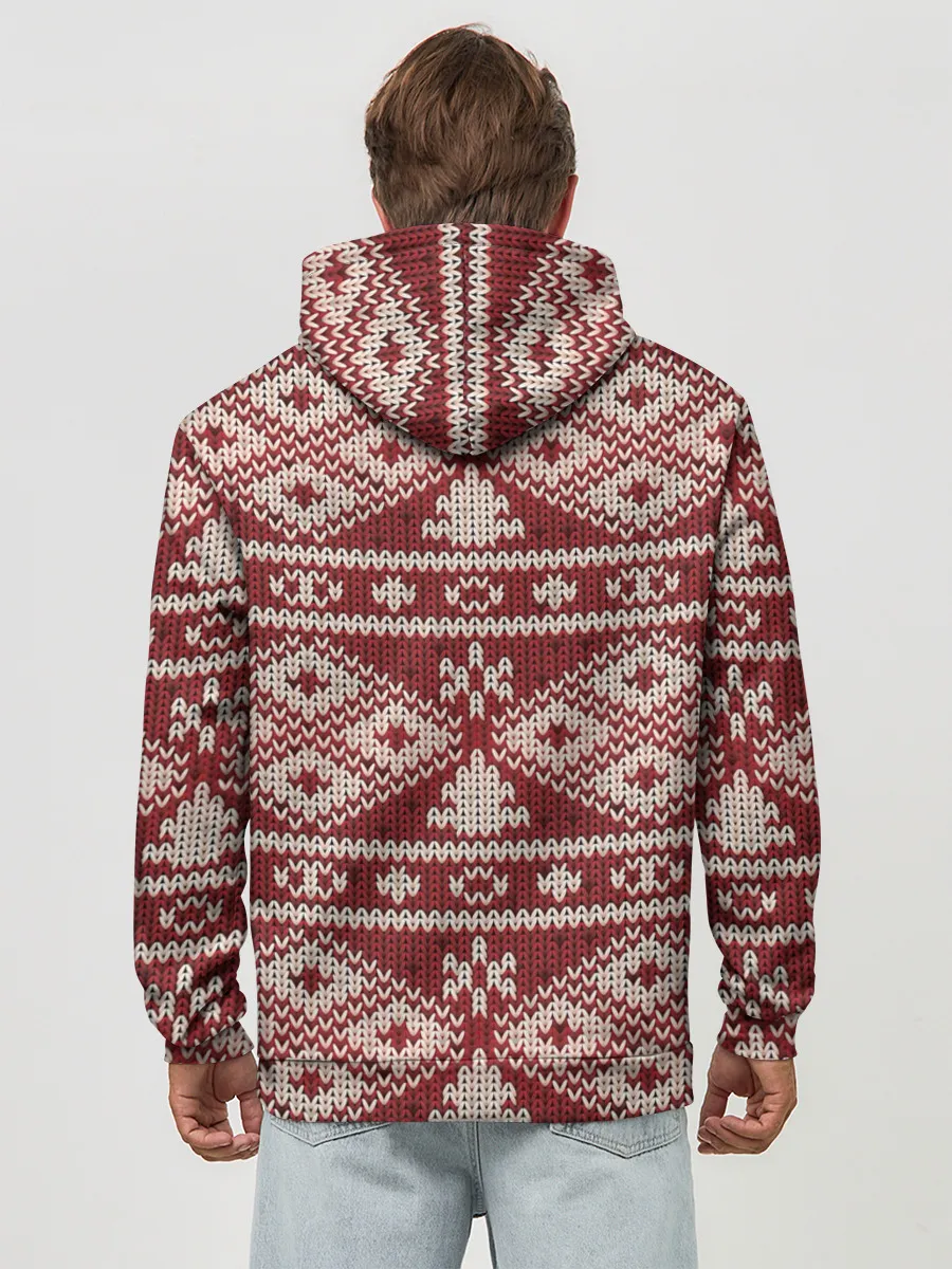 Худи мужской база хлопок / Вязаный рисунок