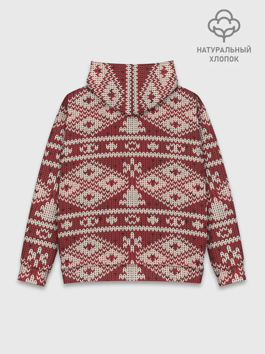 Худи мужской база хлопок / Вязаный рисунок