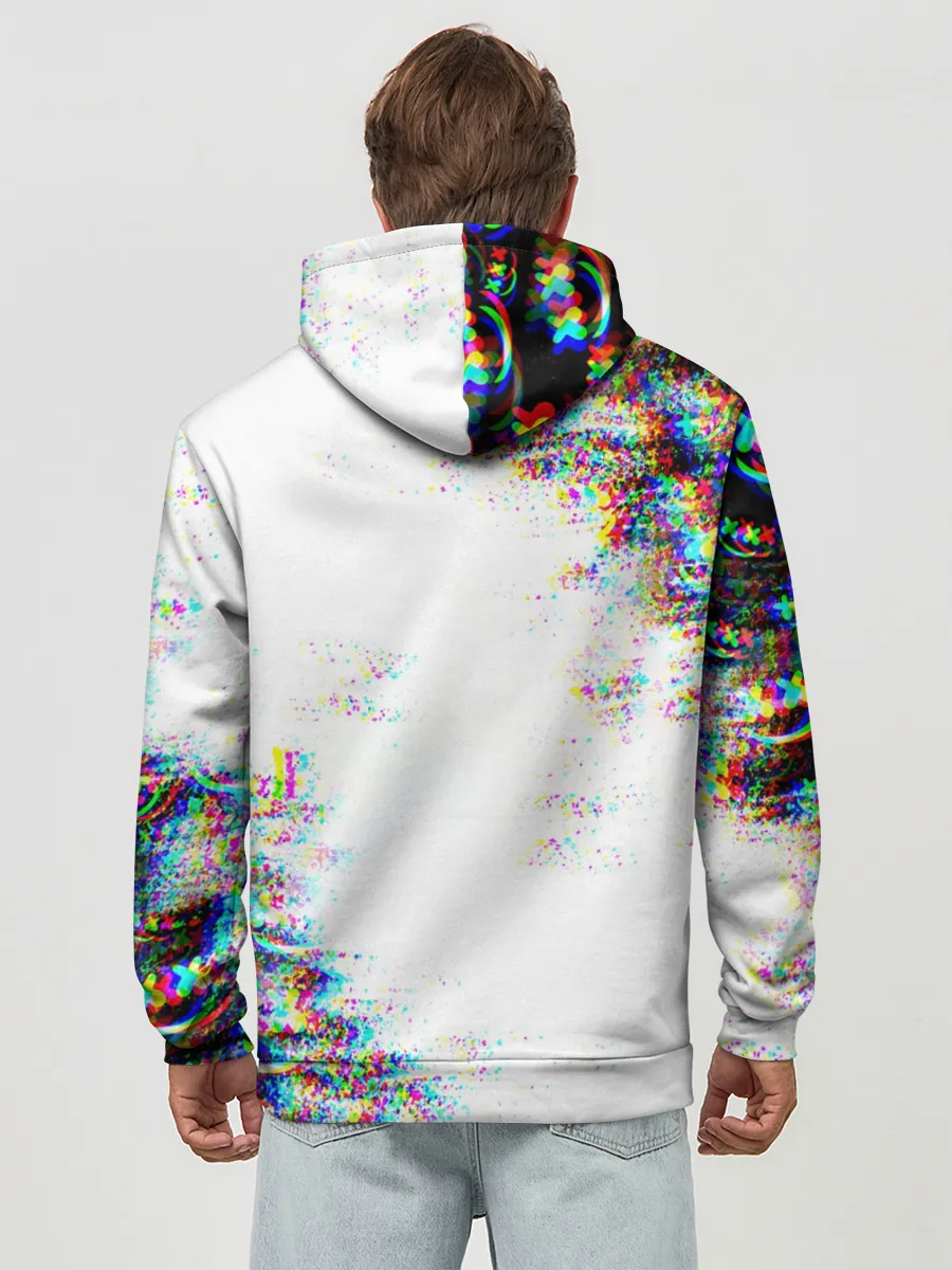 Худи мужской база хлопок / MARSHMELLOW GLITCH