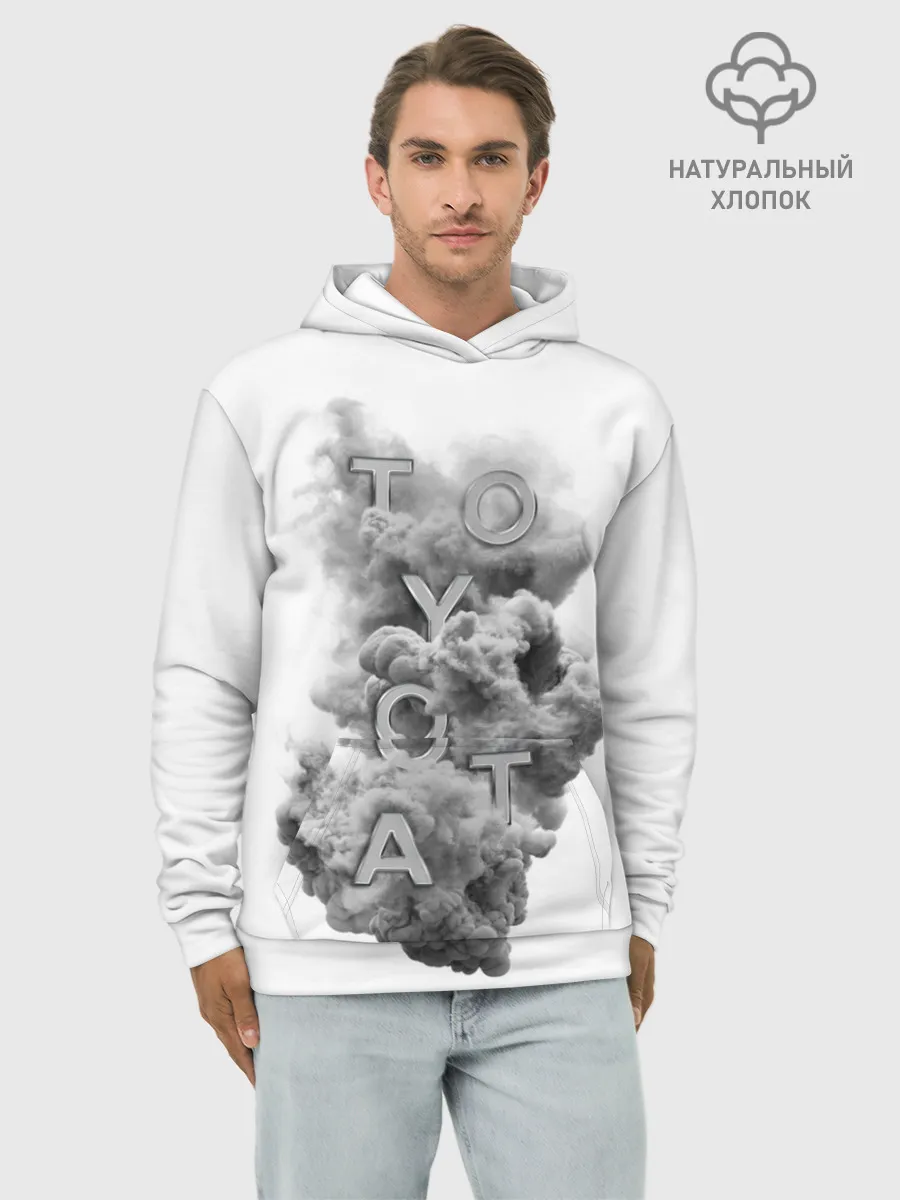 Худи мужской база хлопок / TOYOTA SMOKE