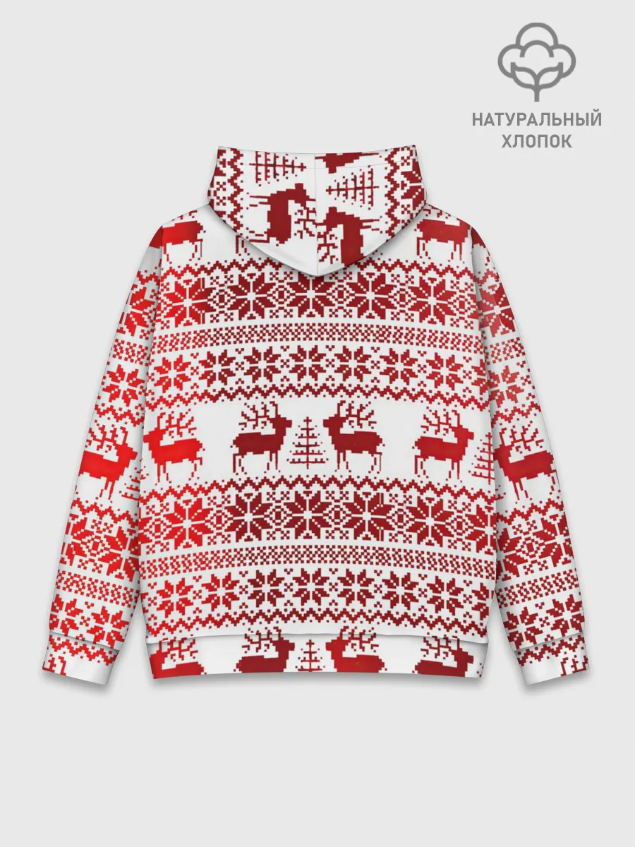 Худи мужской база хлопок / Зимний лес