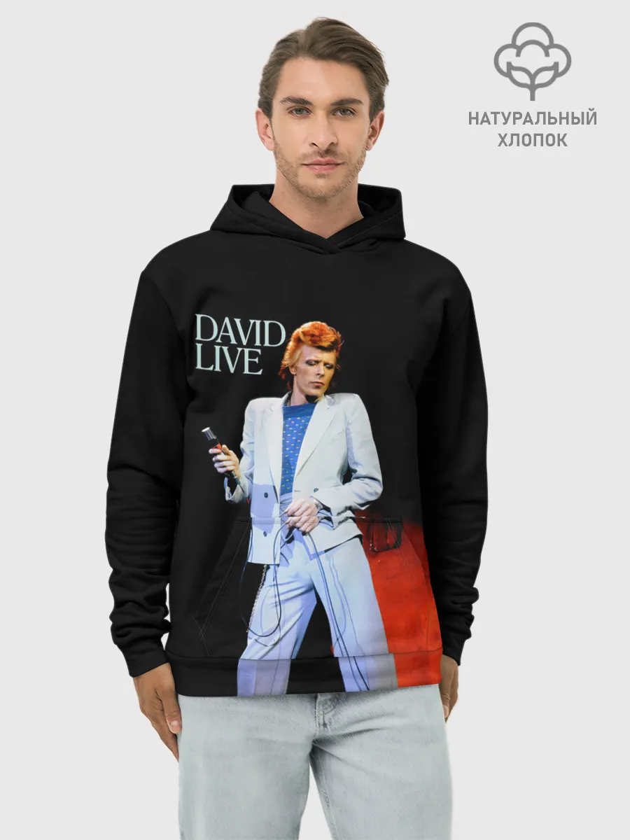 Худи мужской база хлопок / David Live - David Bowie