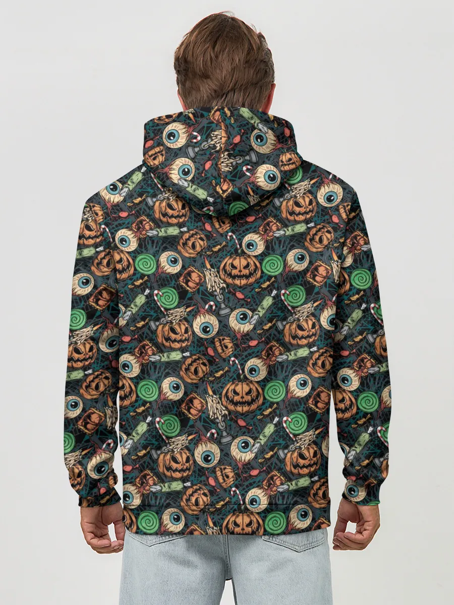 Худи мужской база хлопок / Счастливого Хэллоуина