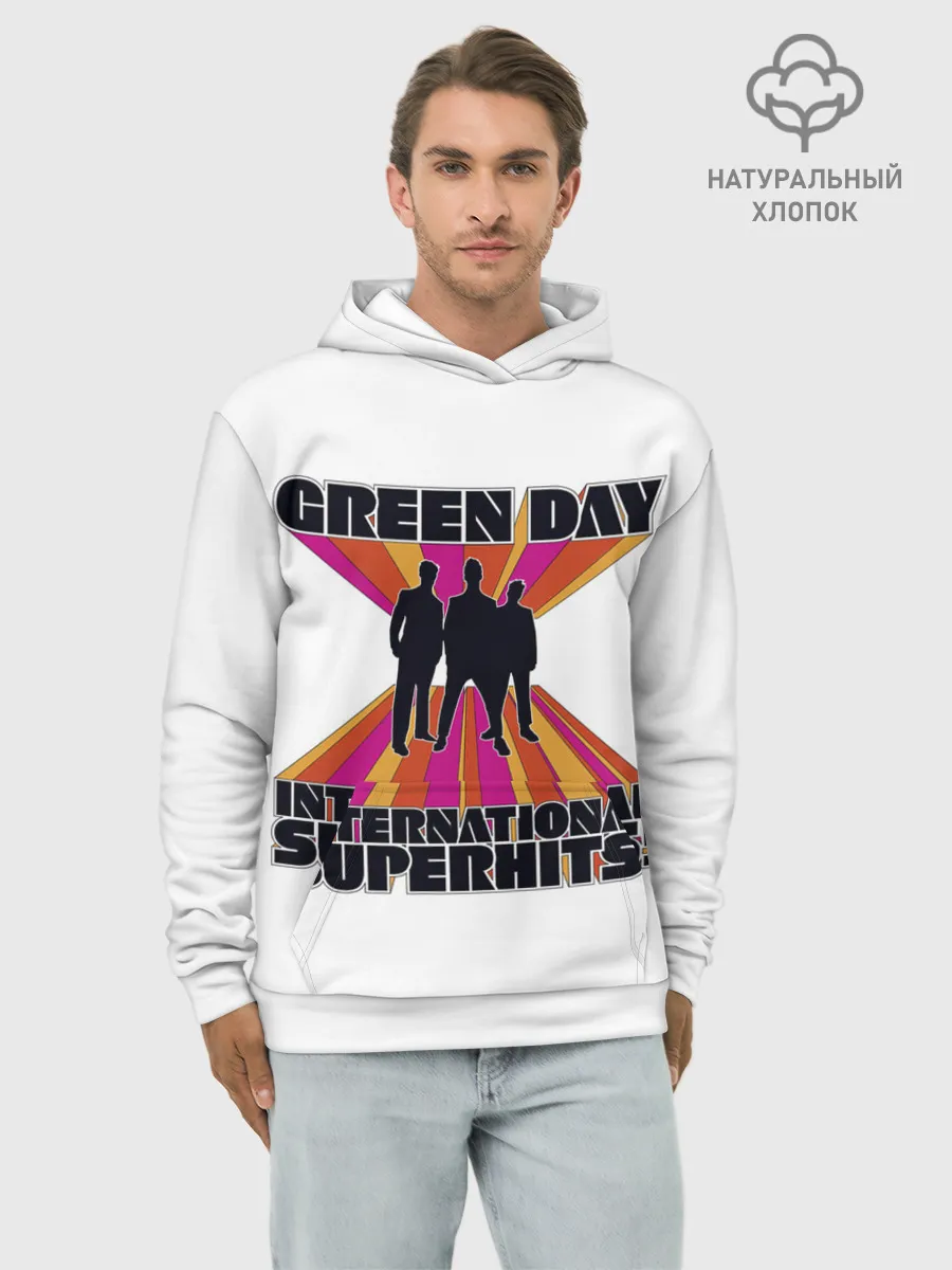 Худи мужской база хлопок / International Superhits! Green Day