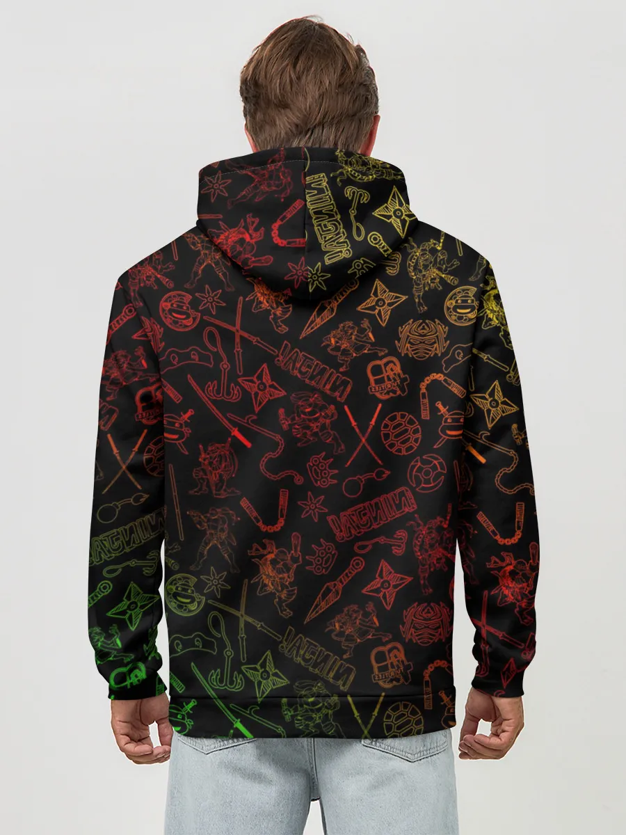 Худи мужской база хлопок / Ниндзя Черепашки | Иконки