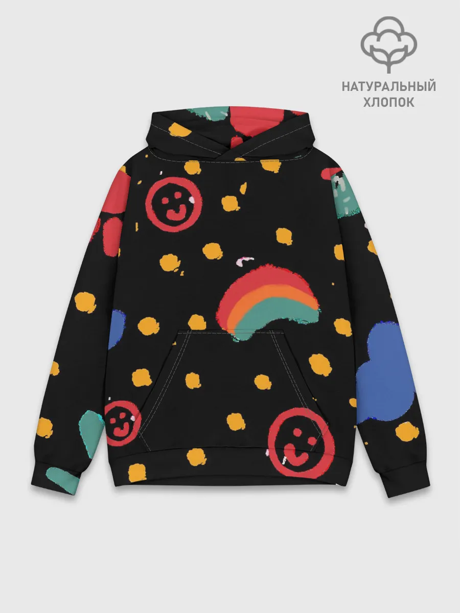 Худи мужской база хлопок / красочное детство