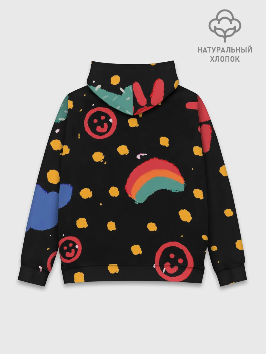 Худи мужской база хлопок / красочное детство