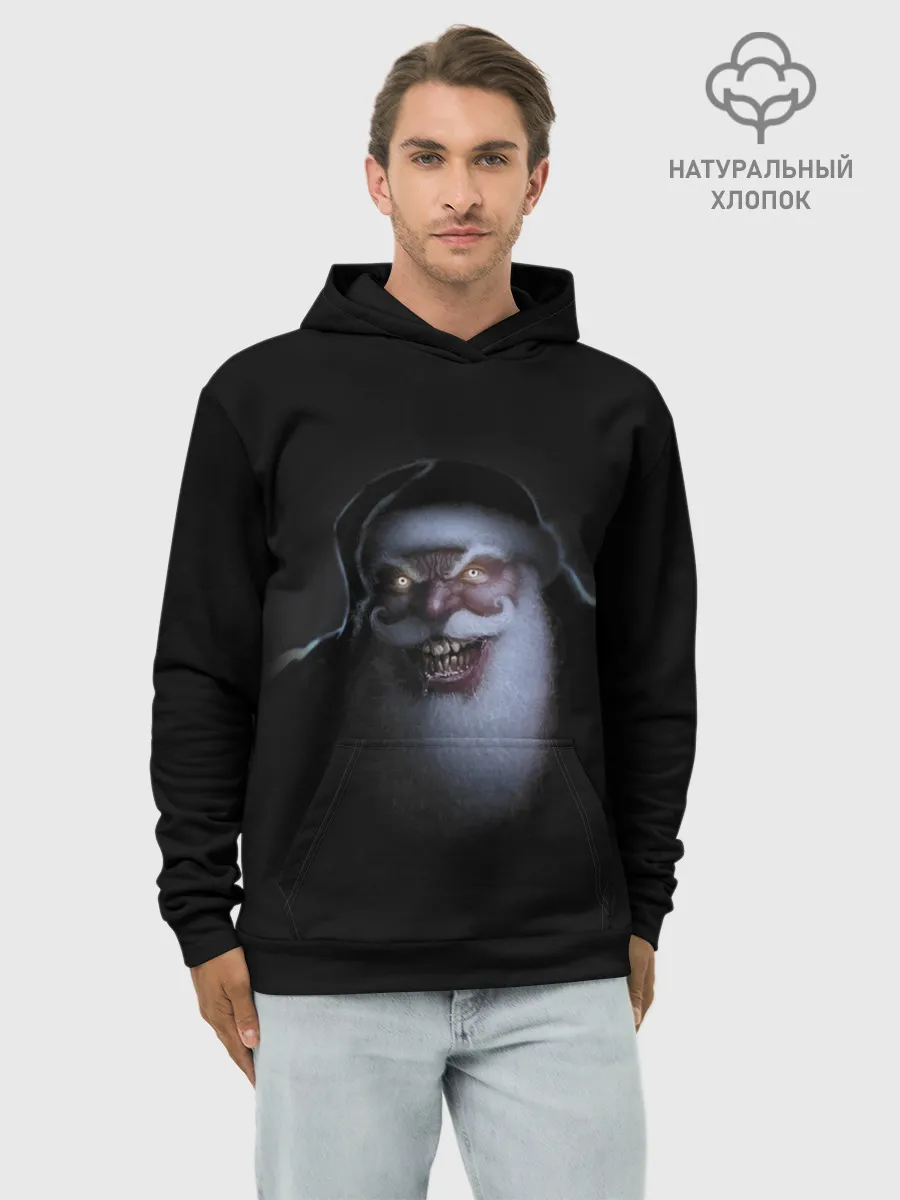 Худи мужской база хлопок / Свирепый кровожадный Санта