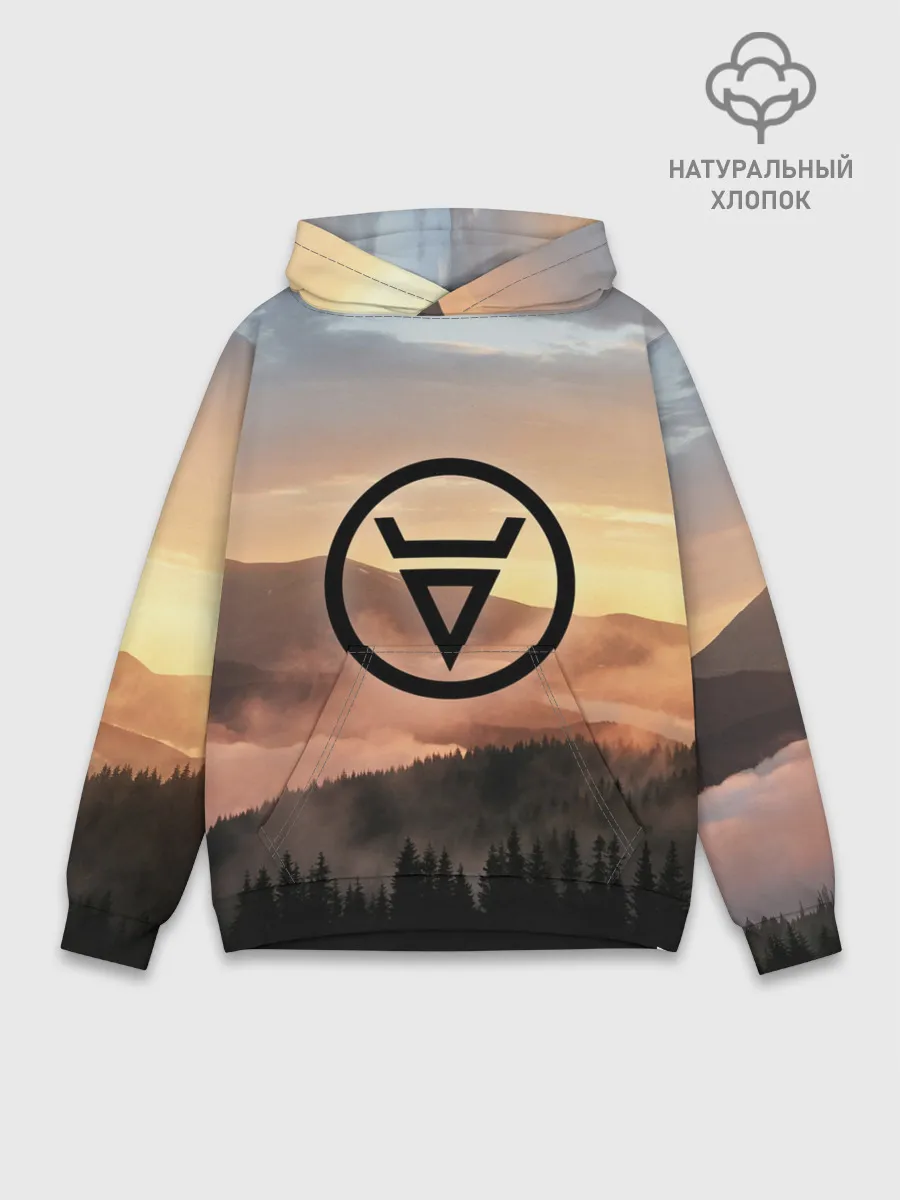 Худи мужской база хлопок / ВЕЛЕС | РУНЫ | RUNES