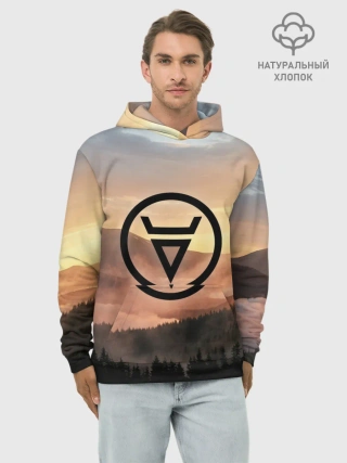 Худи мужской база хлопок / ВЕЛЕС | РУНЫ | RUNES