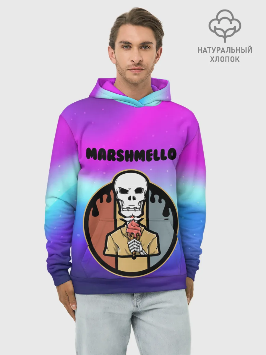 Худи мужской база хлопок / MARSHMELLO | МАРШМЕЛЛОУ
