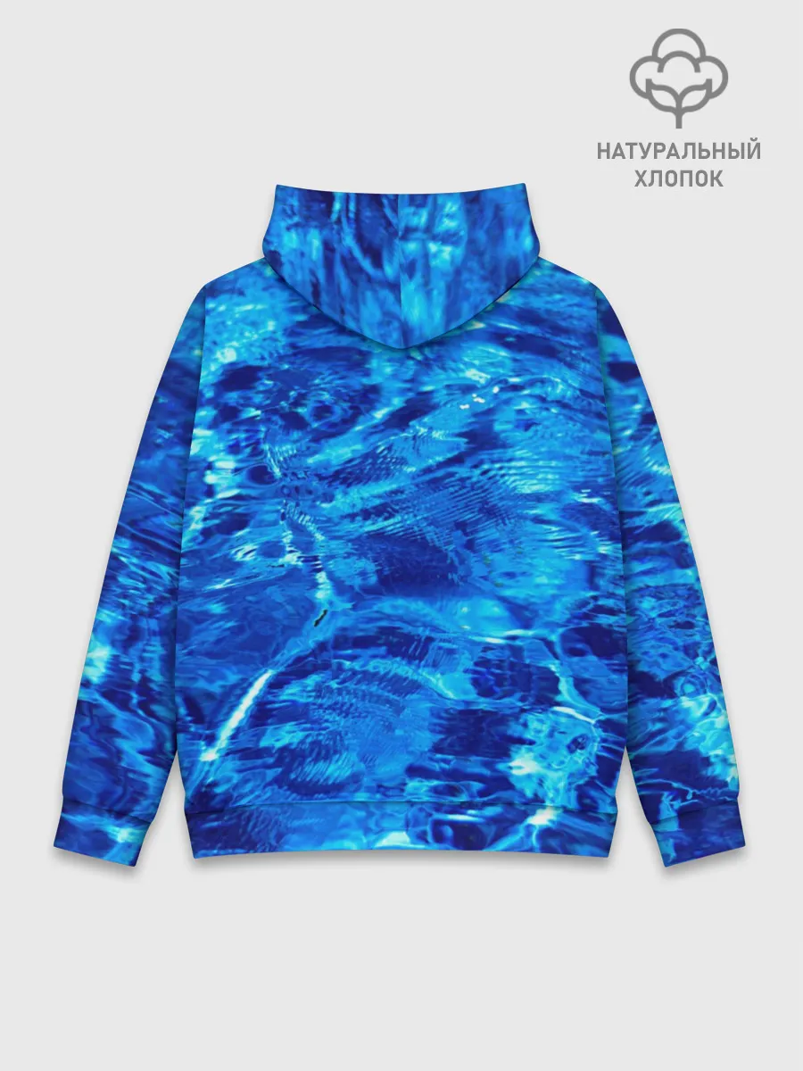 Худи мужской база хлопок / Голубая Вода