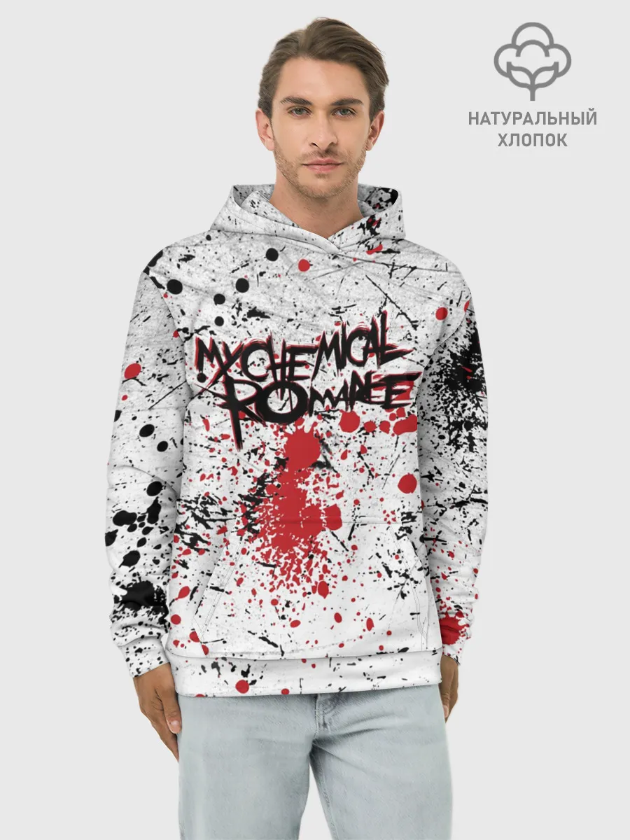 Худи мужской база хлопок / Кемикал Романс Рок Группа Лого