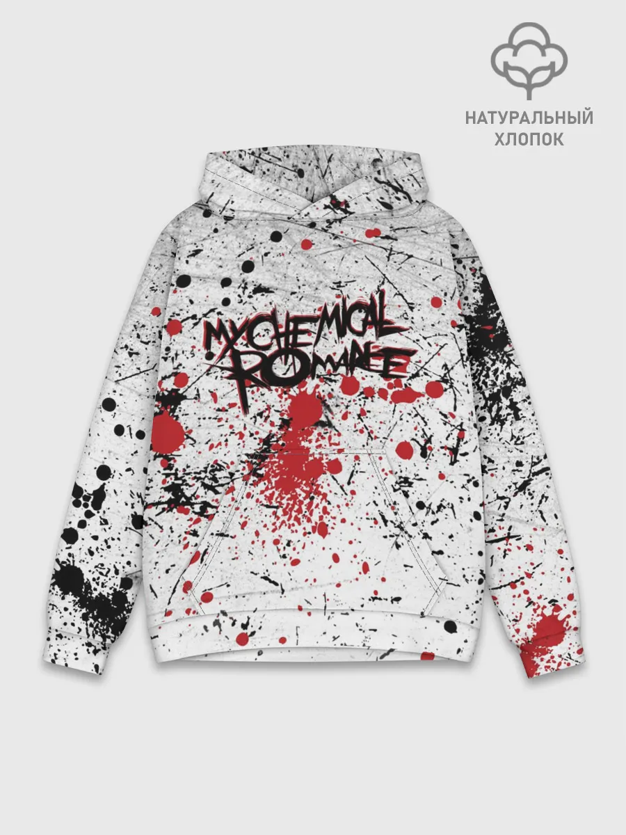 Худи мужской база хлопок / Кемикал Романс Рок Группа Лого