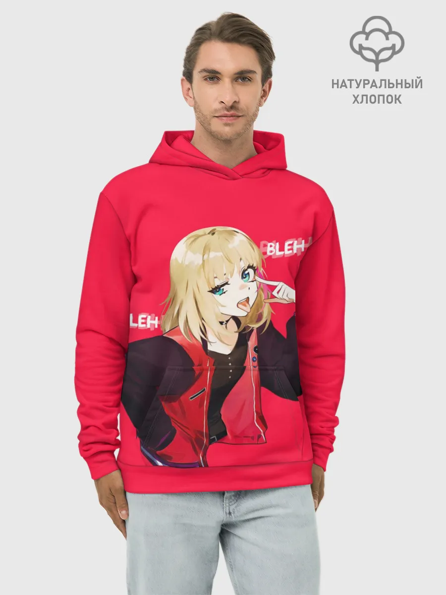 Худи мужской база хлопок / Kawai Rika. Bleh